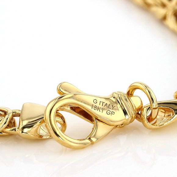 18k Yellow Gold Link Necklace  18” and Bracelet 7.5” - Picture 6 of 6